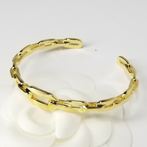 NEW Chain Links Open Cuff Bracelet Bangle - Picture 7 of 13